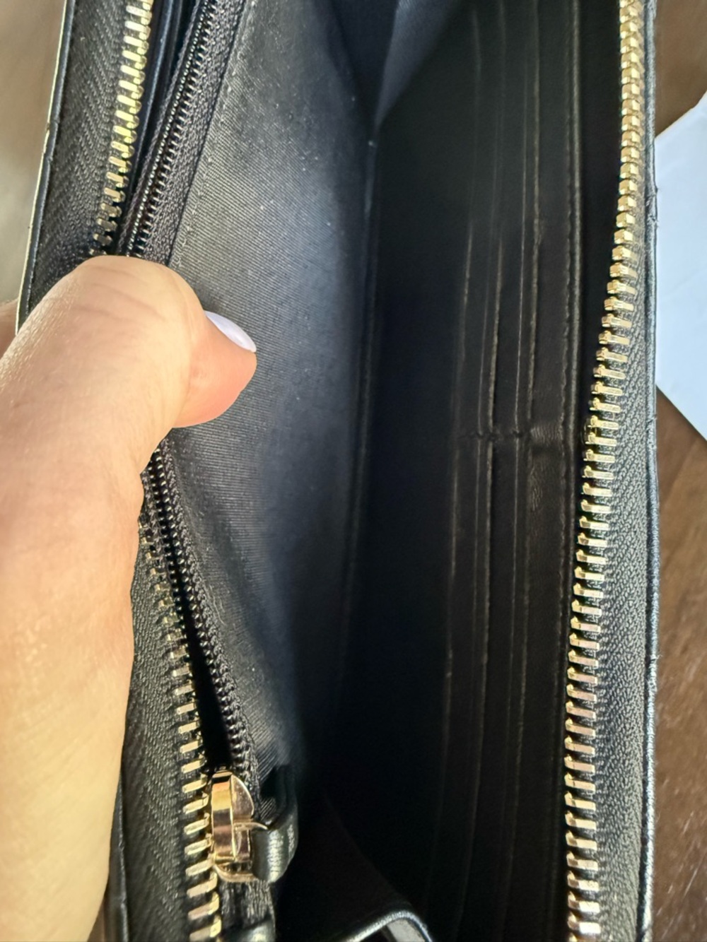 Authentic Chanel Quilted Black Leather Wallet on Chain/Wristlet. W/ bag - Picture 12 of 12